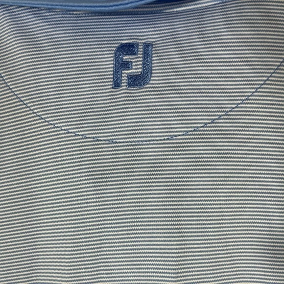 FOOTJOY Sleeveless Golf Polo Womens size medium Blue Stripe Golfing - Picture 6 of 9